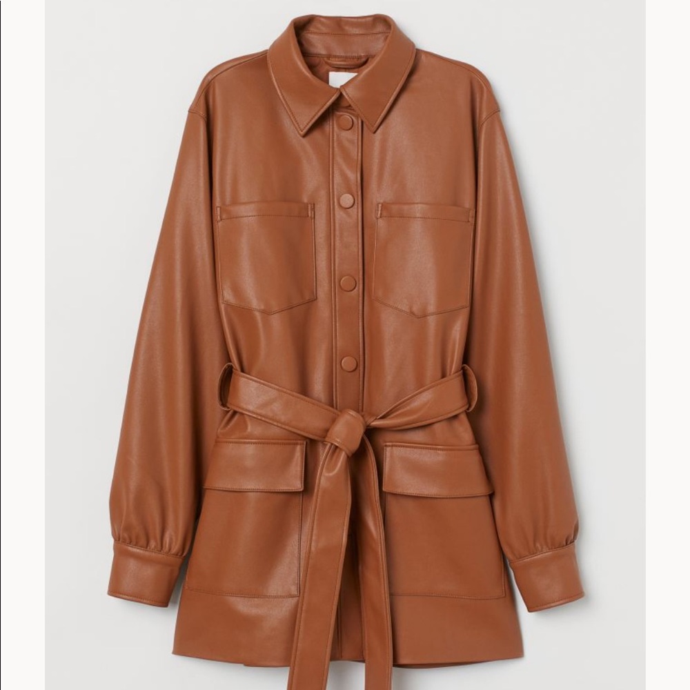 ISO H&M jacket with tie belt